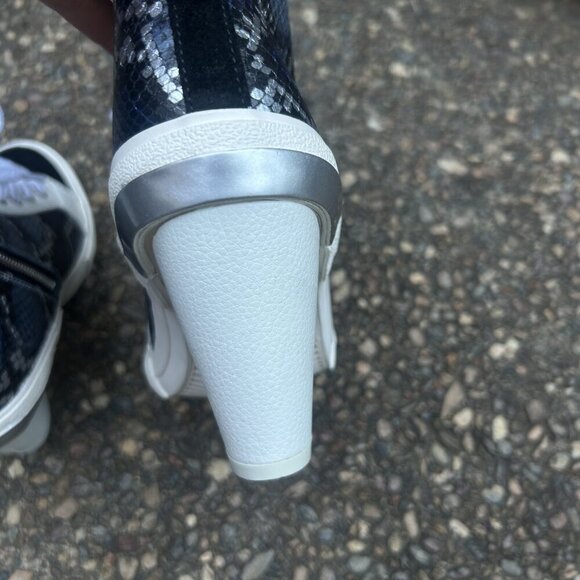 Vintage Havana Remiee Snakeskin Leather High High Bootie Size 7.5 - Picture 5 of 11